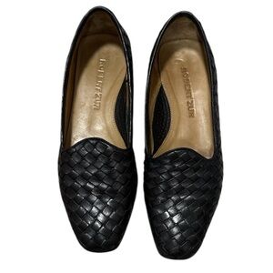Robert Zir Black Woven Women's Loafers - size 8.5